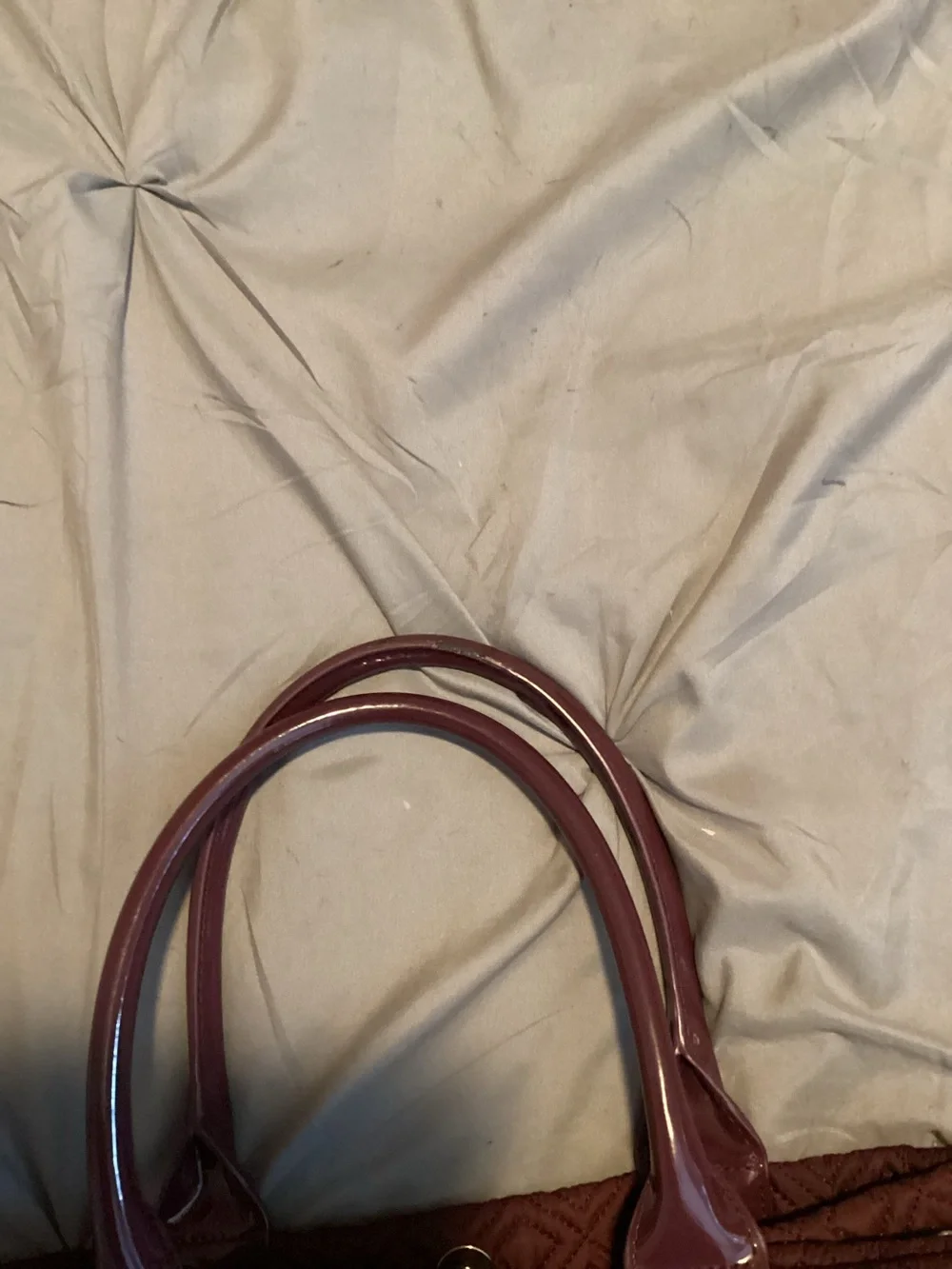 Tory Burch Marion wine quilted tote purse
